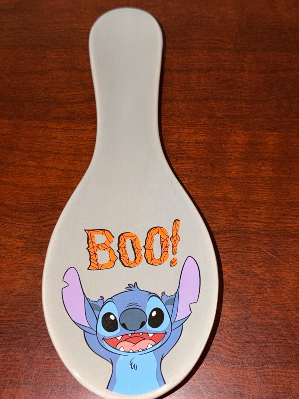Disney Lilo & Stitch Halloween Boo Spoon Rest Light Blue Kitchen Ceramic